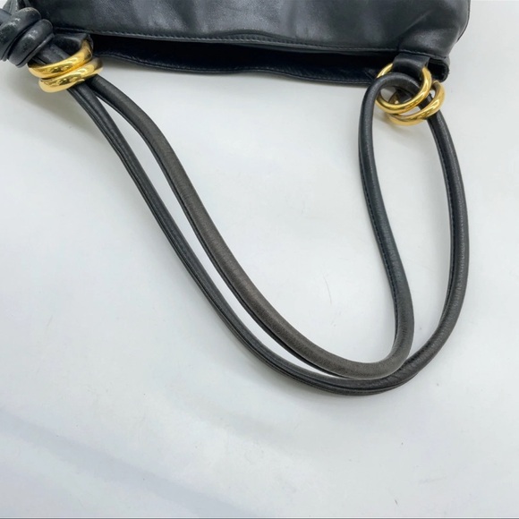 LOEWE Anagram Leather Navy Tote Bag - Picture 8 of 16